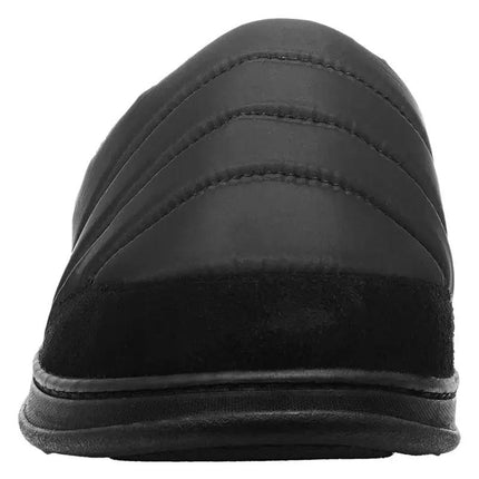 Men'S Nylon Puffer Clog with Microplush Lining Indoor-Outdoor Sole Slipper
