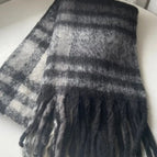 Black/White/Gray plaid / One Size