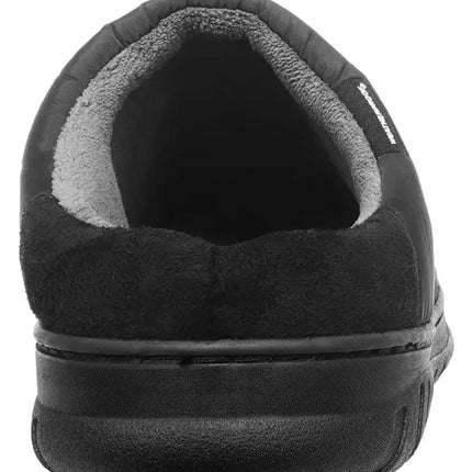 Men'S Nylon Puffer Clog with Microplush Lining Indoor-Outdoor Sole Slipper