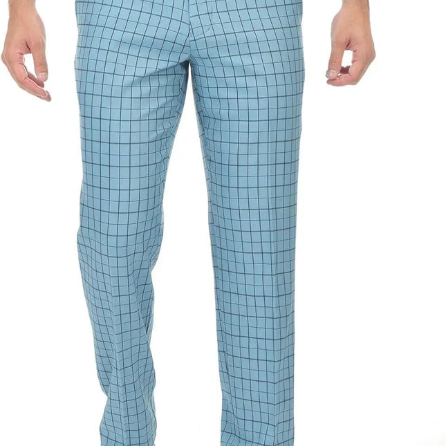 Men's Lightweight Stretch Golf Pants - Straight Relaxed Fit, Flat Front Design