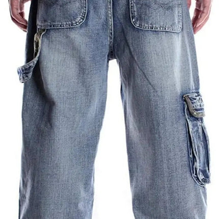 Men'S Baggy Jeans Hip Hop Loose Fit 90S Vintage Cargo Fashion Dance Skater Skateboard Pants