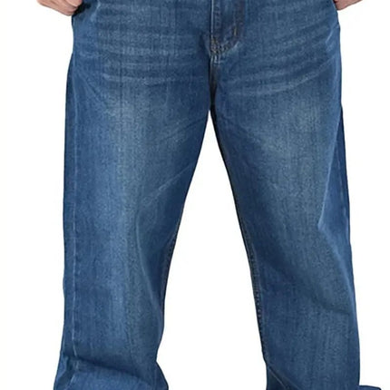 Men'S Baggy Hip Hop Denim Jeans Loose Fit Vintage Skateboard Skater Dance Pants