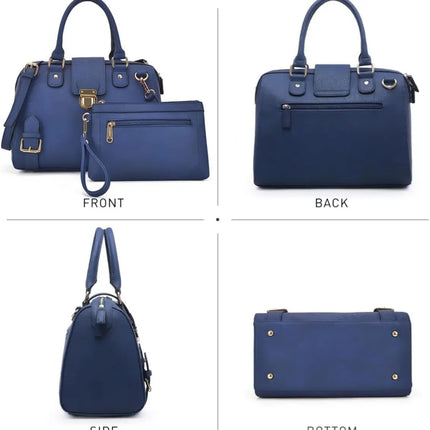 Women Barrel Handbags Fashion Satchel Bags Top Handle Shoulder Purses Vegan Leather Work Tote