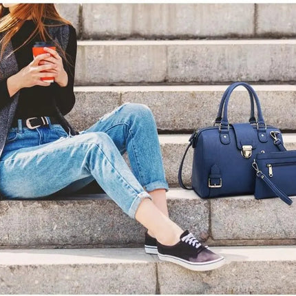 Women Barrel Handbags Fashion Satchel Bags Top Handle Shoulder Purses Vegan Leather Work Tote