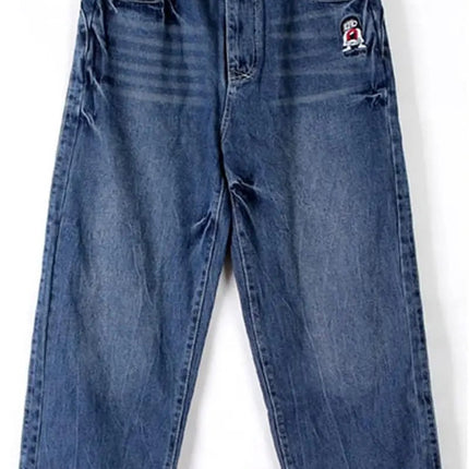 Men'S Baggy Hip Hop Denim Jeans Loose Fit Vintage Skateboard Skater Dance Pants