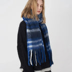 Blue/White/Gray plaid / One Size