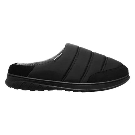 Men'S Nylon Puffer Clog with Microplush Lining Indoor-Outdoor Sole Slipper