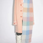 Pink/Blue grid / One Size