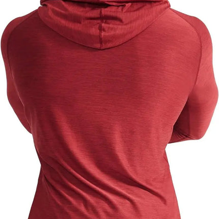 Men'S Dry Fit Athletic Shirt Workout Running Long Sleeve Shirts with Hoods