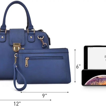 Women Barrel Handbags Fashion Satchel Bags Top Handle Shoulder Purses Vegan Leather Work Tote