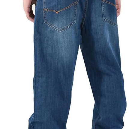 Men'S Baggy Hip Hop Denim Jeans Loose Fit Vintage Skateboard Skater Dance Pants
