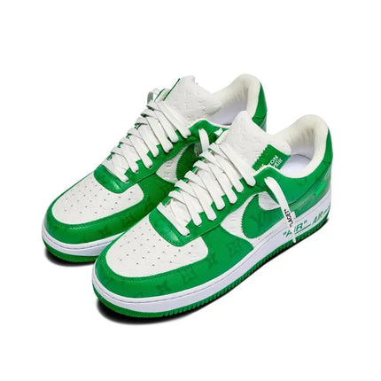 Louis Vuitton x Nike Air Force 1 Green | Size 7