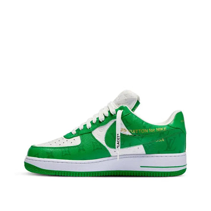 Louis Vuitton x Nike Air Force 1 Green | Size 7
